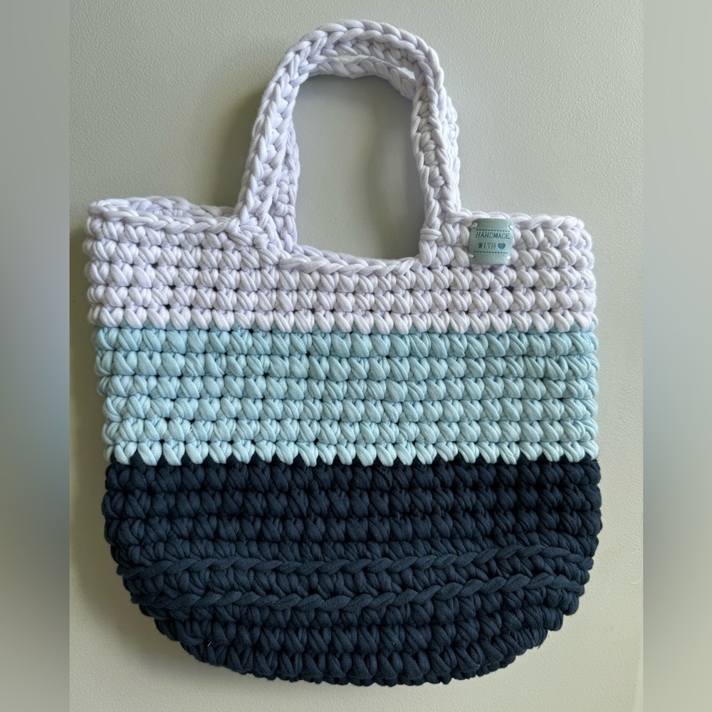 Out of the Blue- Crochet hand crafted handbag